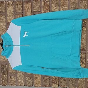 Victoria's Secret PINK Quarter-Zip Pullover Turquoise Size XS